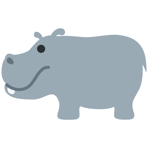 Hippopotamus Element from Twemoji Emoji Set