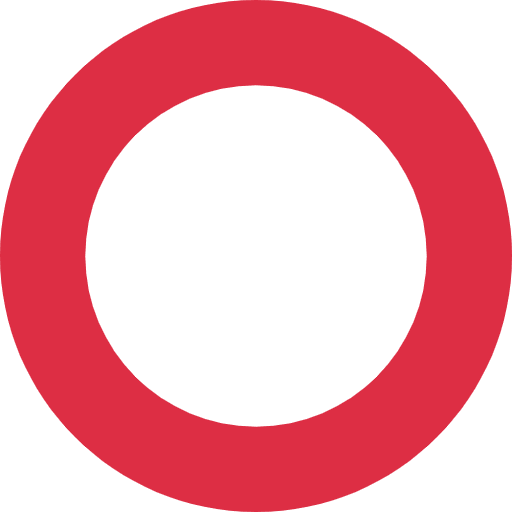Hollow Red Circle Emoji from Twemoji Set