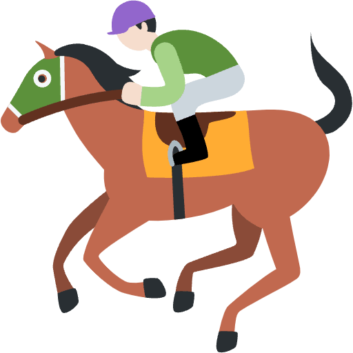 Horse Racing Light Skin Tone Emoji from Twemoji Set