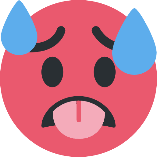 Hot Face Emoji from Twemoji Set