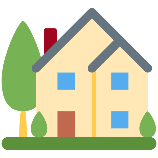 House With Garden Emoji from Twemoji Emoji Set