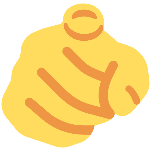 Index Pointing At The Viewer Emoji from Twemoji Emoji Set