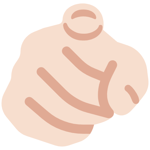 Index Pointing At The Viewer Light Skin Tone Emoji from Twemoji Emoji Set
