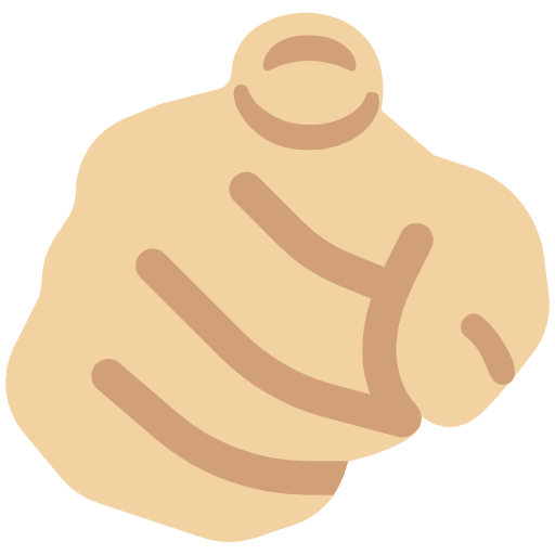 Index Pointing At The Viewer Medium Light Skin Tone Emoji from Twemoji Emoji Set