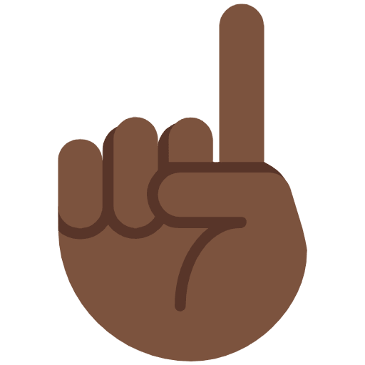 Index Pointing Up Dark Skin Tone Emoji from Twemoji Emoji Set