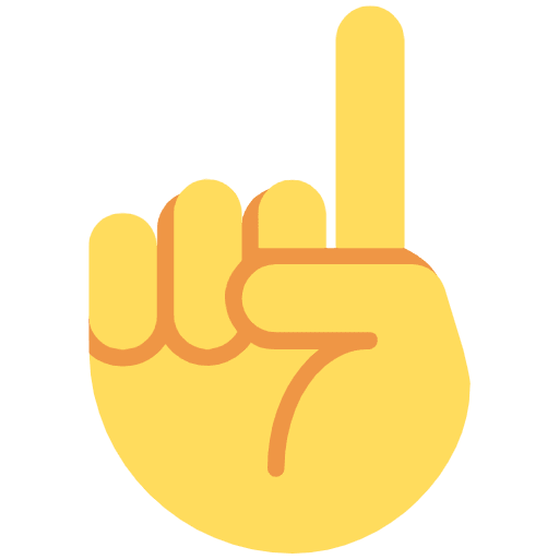 Index Pointing Up Emoji from Twemoji Emoji Set
