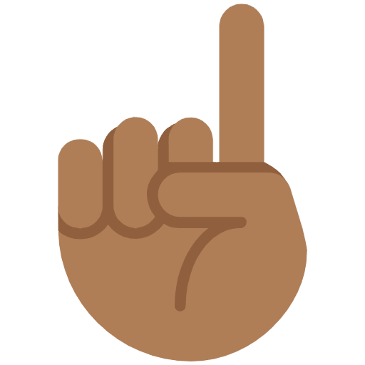 Index Pointing Up Medium Dark Skin Tone Emoji from Twemoji Emoji Set