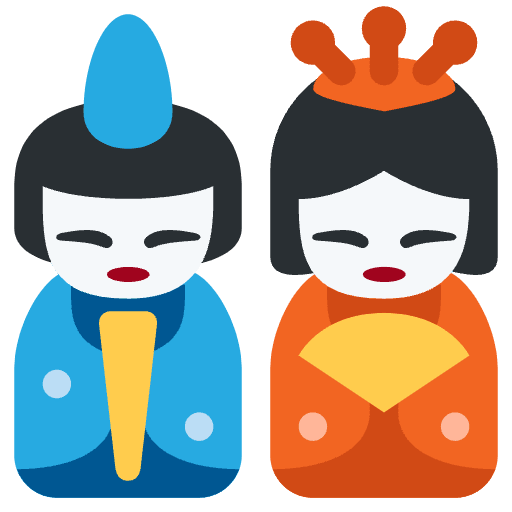 Japanese Dolls Emoji from Twemoji Emoji Set