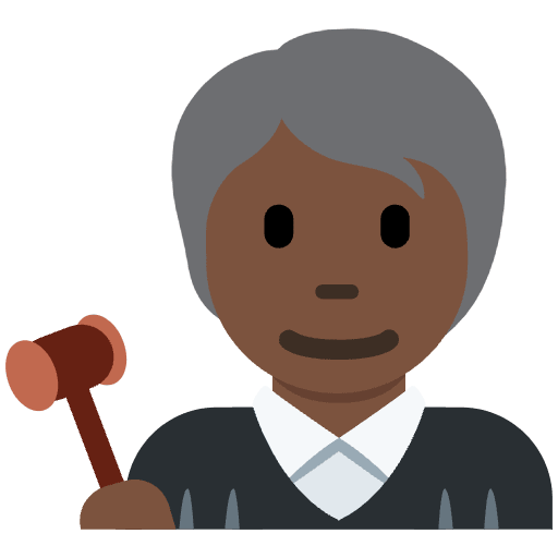 Judge Dark Skin Tone Emoji from Twemoji Set