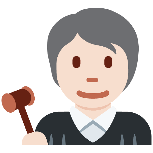 Judge Light Skin Tone Emoji from Twemoji Set