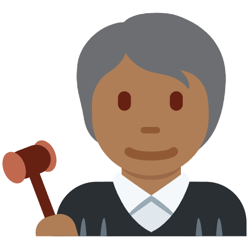 Judge Medium Dark Skin Tone Element from Twemoji Emoji Set