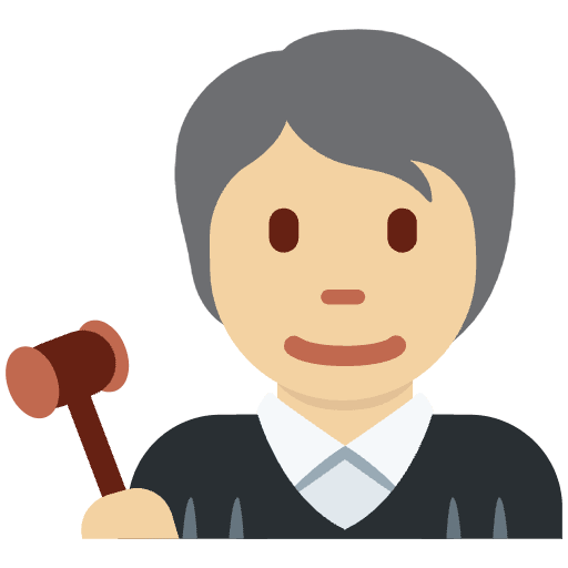 Judge Medium Light Skin Tone Emoji from Twemoji Emoji Set