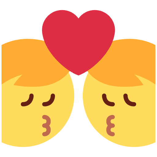 Kiss Man Man Emoji from Twemoji Set