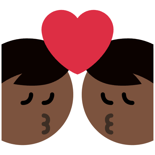 Kiss Man Man Dark Skin Tone Element from Twemoji Emoji Set