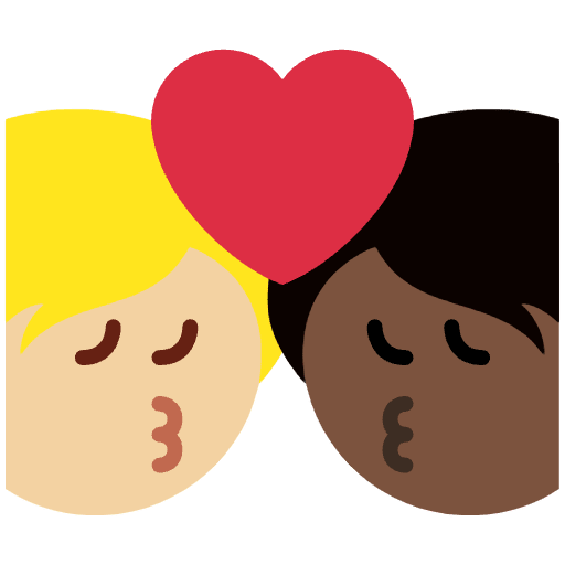 Kiss Person Person Medium Light Skin Tone Dark Skin Tone Element from Twemoji Emoji Set
