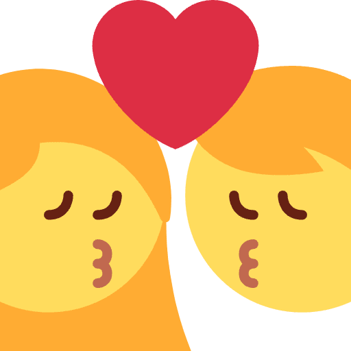 Kiss Woman Man Emoji from Twemoji Set