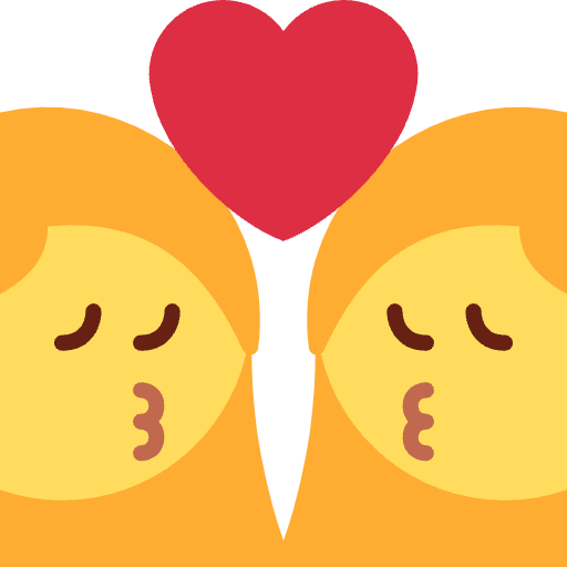 Kiss Woman Woman Emoji from Twemoji Set