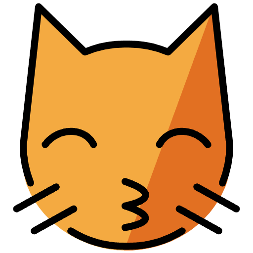 Kissing Cat Element from OpenMoji Emoji Set