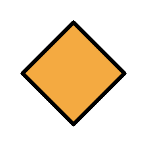 Large Orange Diamond Emoji from OpenMoji Emoji Set