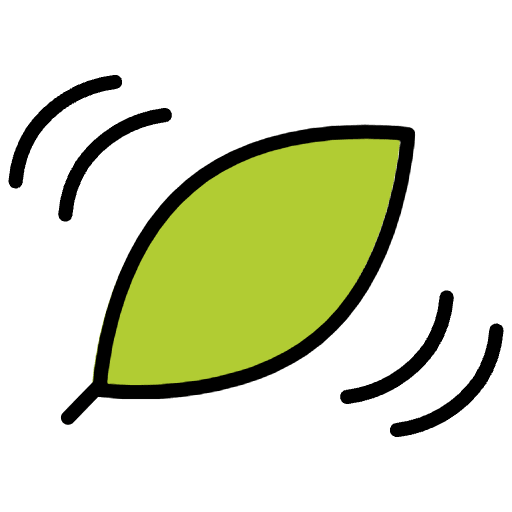 Leaf Fluttering In Wind Emoji from OpenMoji Emoji Set