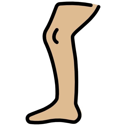 Leg Medium Light Skin Tone Element from OpenMoji Emoji Set