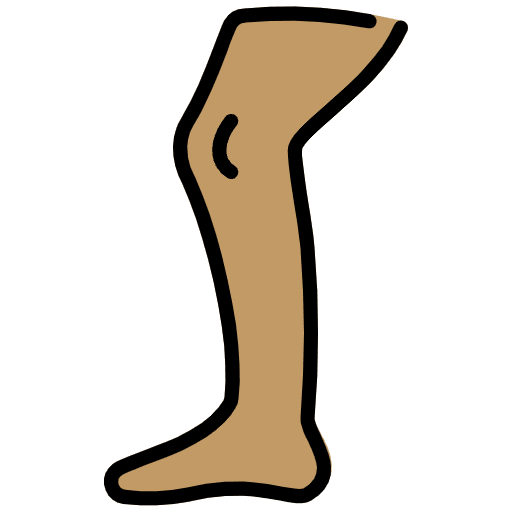 Leg Medium Skin Tone Emoji from OpenMoji Emoji Set