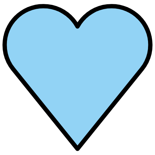 Light Blue Heart Emoji from OpenMoji Set