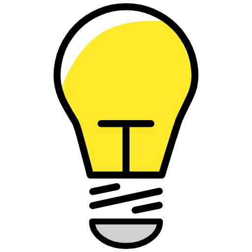 Light Bulb Emoji from OpenMoji Set