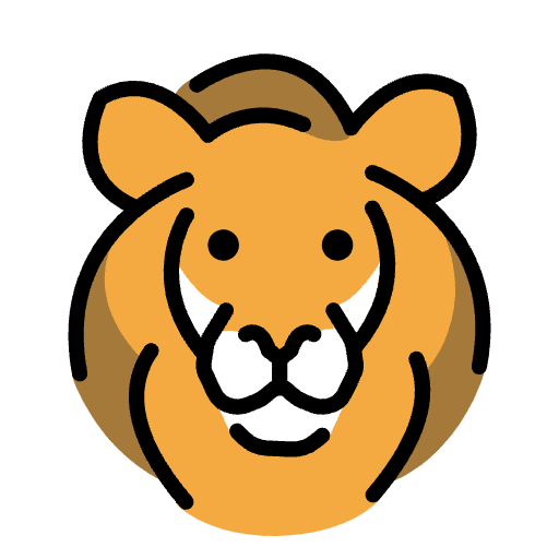 Lion Emoji from OpenMoji Emoji Set