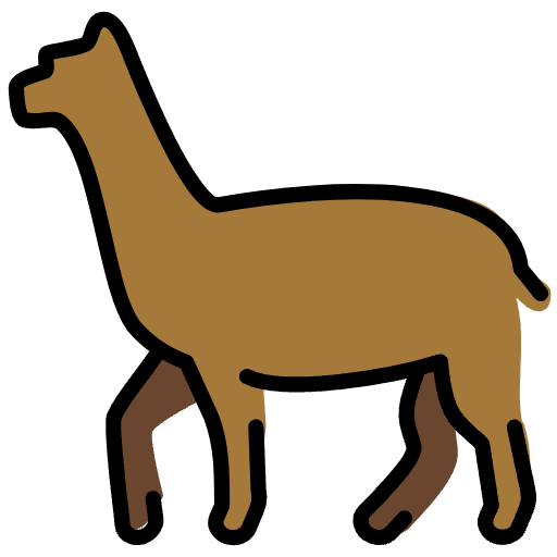 Llama Emoji from OpenMoji Emoji Set