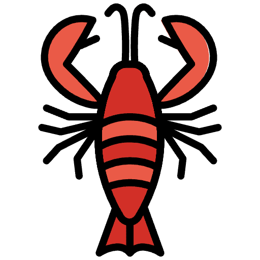 Lobster Element from OpenMoji Emoji Set