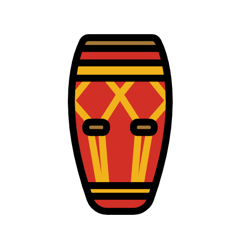 Long Drum Emoji from OpenMoji Emoji Set
