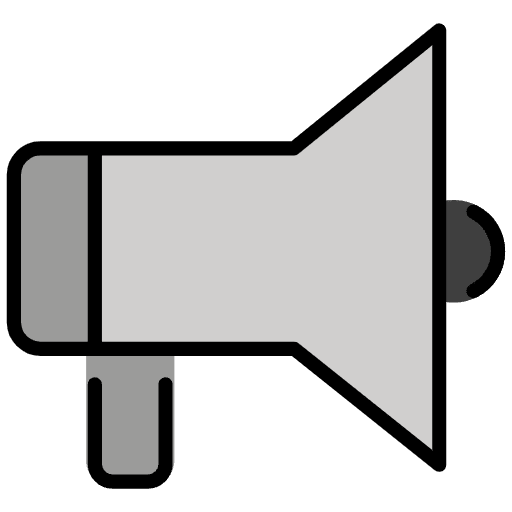 Loudspeaker Emoji from OpenMoji Emoji Set
