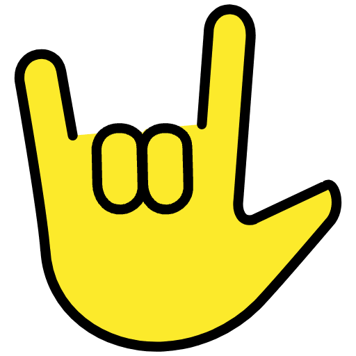 Love You Gesture Emoji from OpenMoji Set