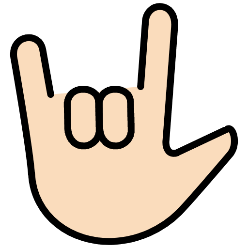 Love You Gesture Light Skin Tone Emoji from OpenMoji Set