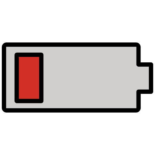 Low Battery Emoji from OpenMoji Emoji Set