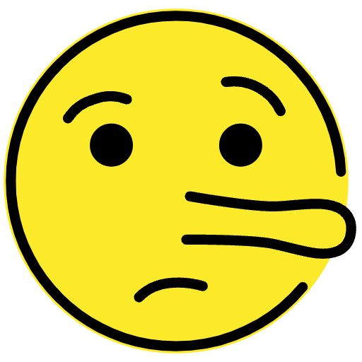 Lying Face Element from OpenMoji Emoji Set