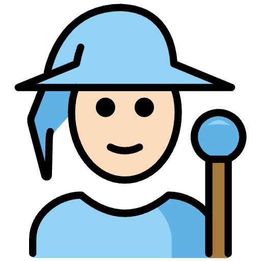 Mage Light Skin Tone Emoji from OpenMoji Emoji Set