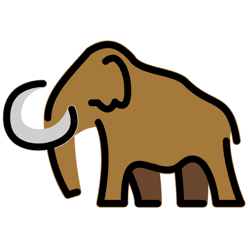 Mammoth Element from OpenMoji Emoji Set