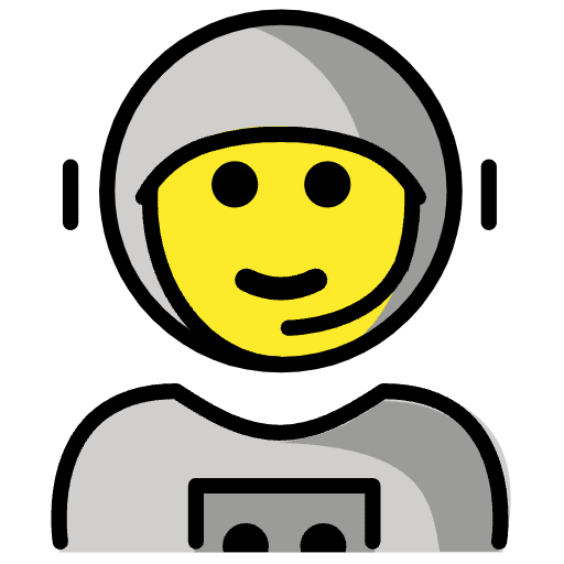 Man Astronaut Emoji from OpenMoji Emoji Set