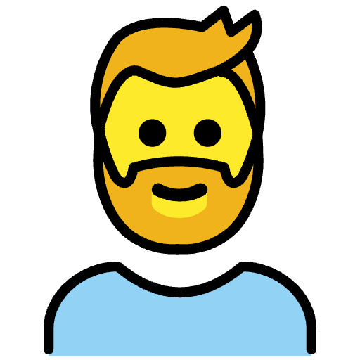 Man Beard Emoji from OpenMoji Emoji Set