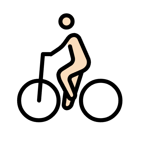 Man Biking Light Skin Tone Emoji from OpenMoji Emoji Set