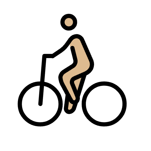 Man Biking Medium Light Skin Tone Emoji from OpenMoji Emoji Set