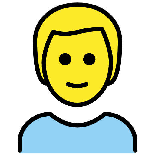 Man Blond Hair Element from OpenMoji Emoji Set