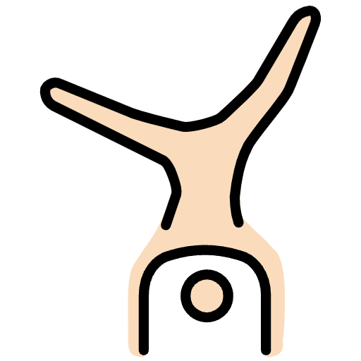 Man Cartwheeling Light Skin Tone Emoji from OpenMoji Emoji Set