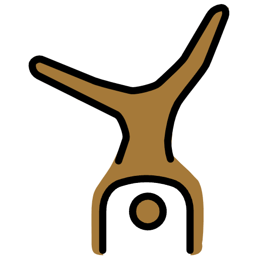 Man Cartwheeling Medium Dark Skin Tone Emoji from OpenMoji Emoji Set