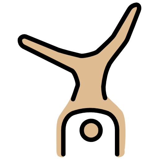 Man Cartwheeling Medium Light Skin Tone Element from OpenMoji Emoji Set