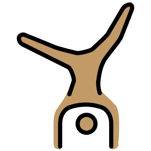 Man Cartwheeling Medium Skin Tone Emoji from OpenMoji Emoji Set