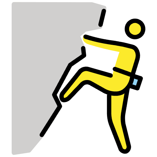 Man Climbing Emoji from OpenMoji Set