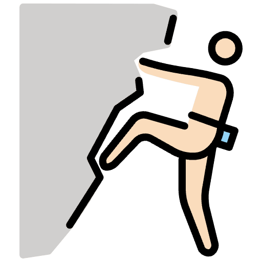 Man Climbing Light Skin Tone Emoji from OpenMoji Emoji Set